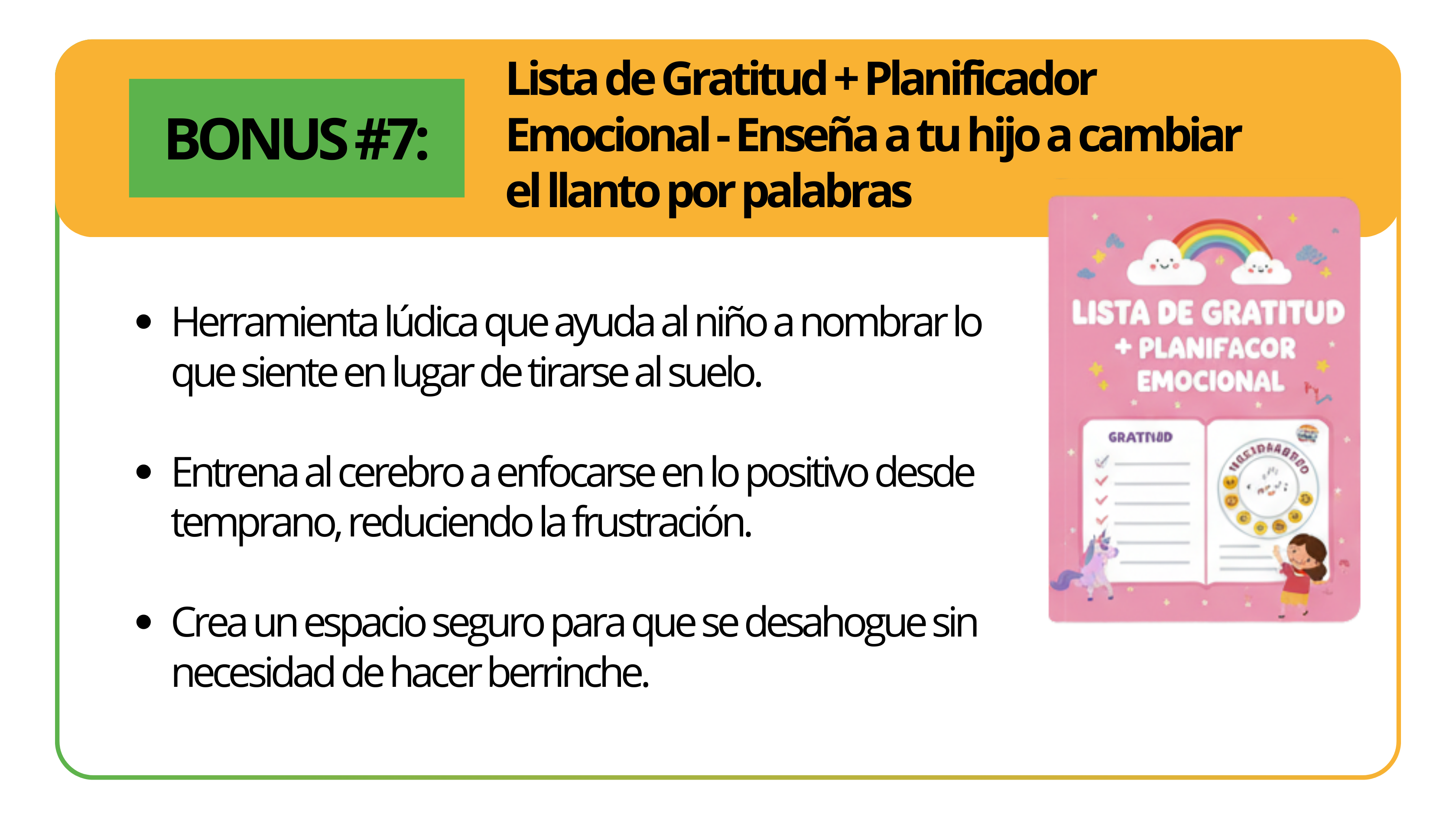 BONUS #7: Lista de Gratitud + Planificador Emocional